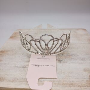 Silver Crystal Tiara Hair Accessory